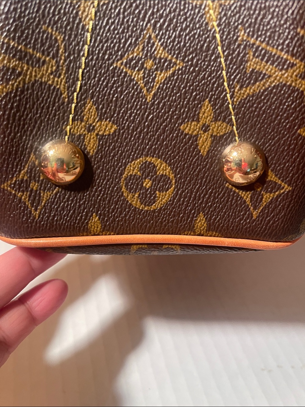 Louis Vuitton Brown Monogram Satchel with Natural Vachetta Trim - Picture 10 of 16